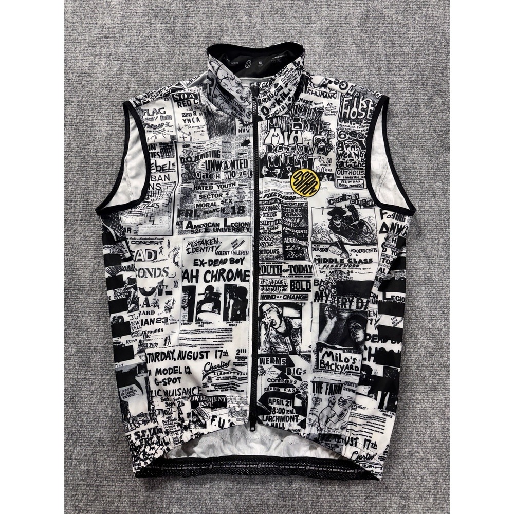 Mens Ostroy Punk Flyers Cycling Vest Men's XL eVent Fabric